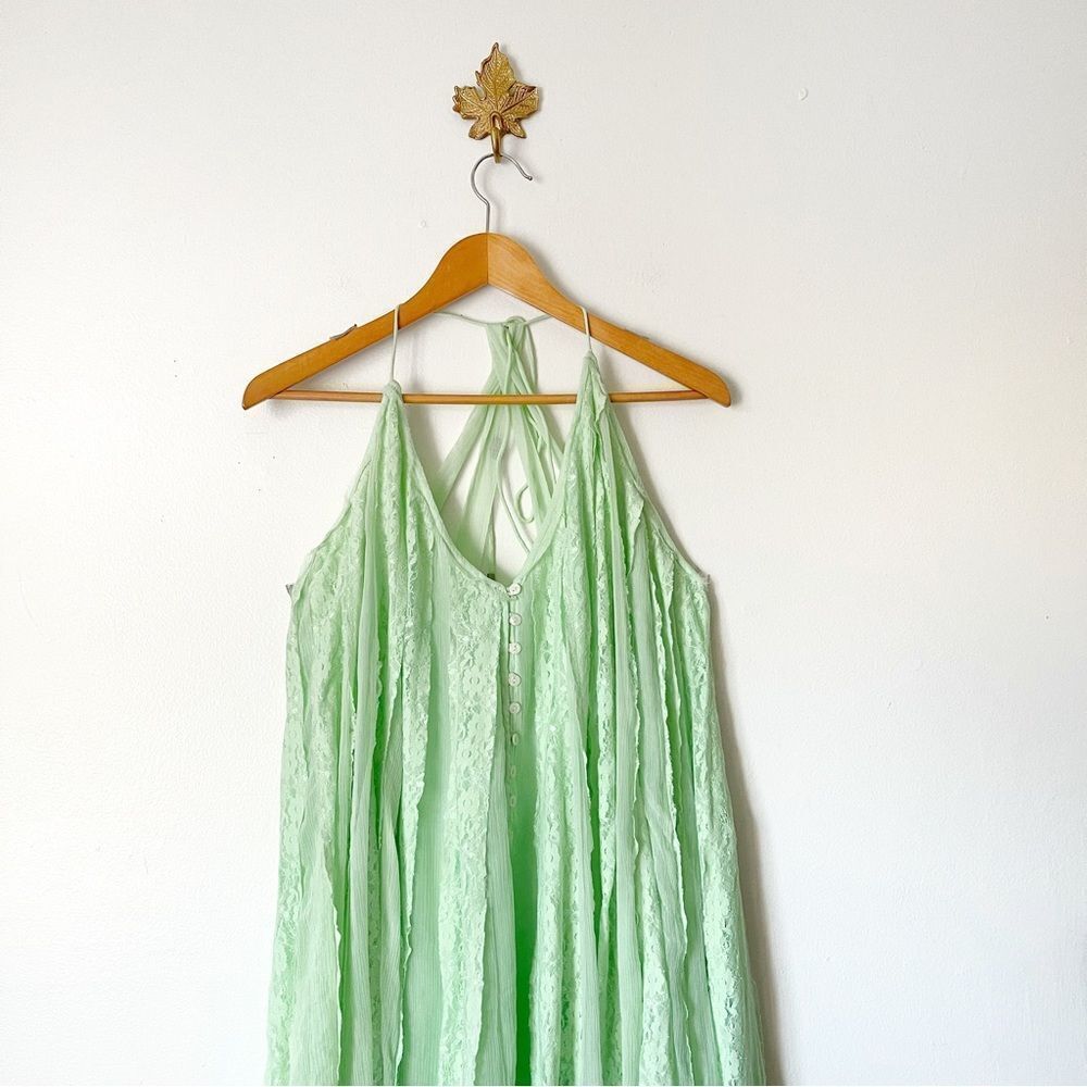Free People Green Sweet Sea Lace Maxi Dress Size Large NWOT - Picture 2 of 10
